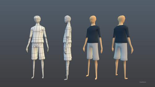Low poly character preview image